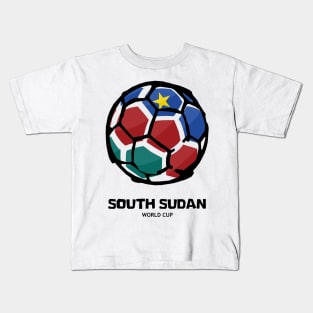 South Sudan Football Country Flag Kids T-Shirt